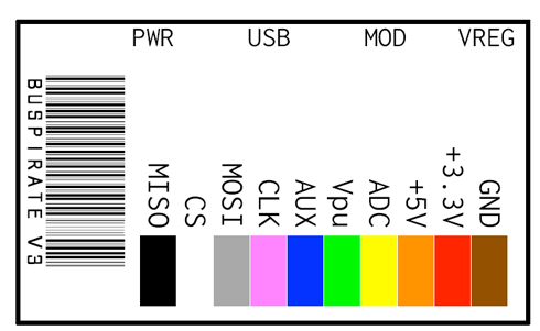 Buspirate ribbon cable scheme